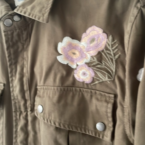 Rebecca minkoff military style jacket with floral embroidery size xs - Picture 4 of 7